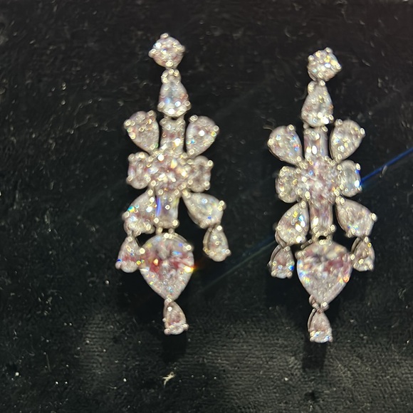 Exquisite Cubic Zirconia Wedding Earrings-Boutique - Picture 12 of 12